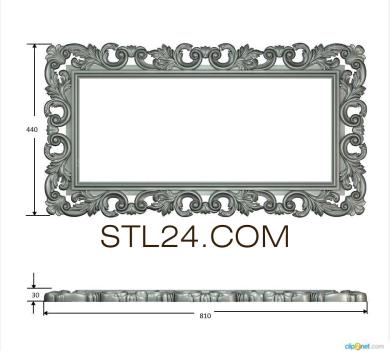 Mirrors and frames (RM_0658) 3D models for cnc